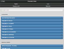 Tablet Screenshot of pneumaticonline.com
